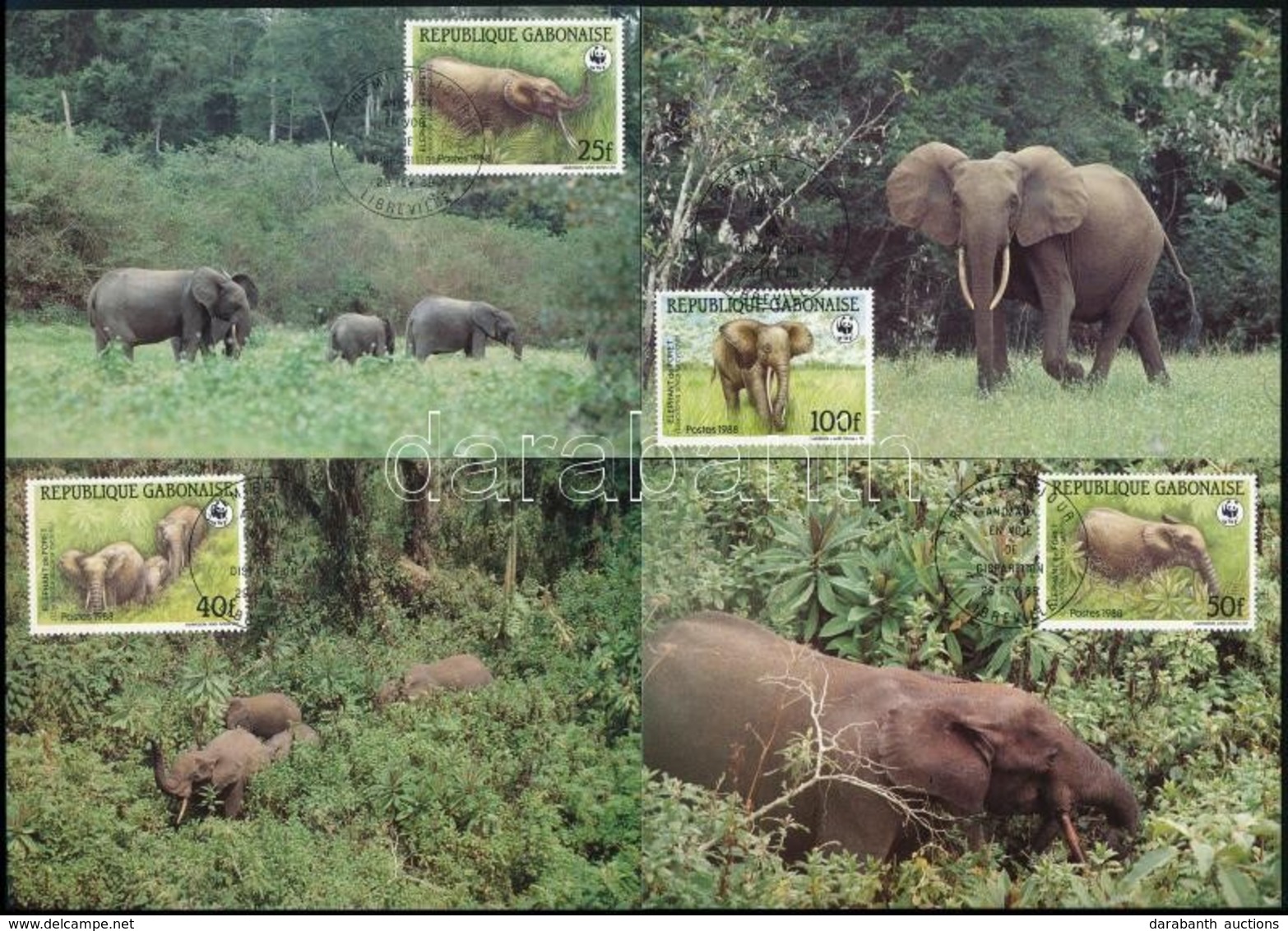 1988 WWF: Erdei Elefánt Sor Mi 1009-1012 4 Db CM-en - Other & Unclassified