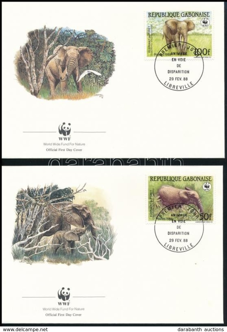 1988 WWF: Erdei Elefánt Sor Mi 1009-1012 4 Db FDC-n - Autres & Non Classés