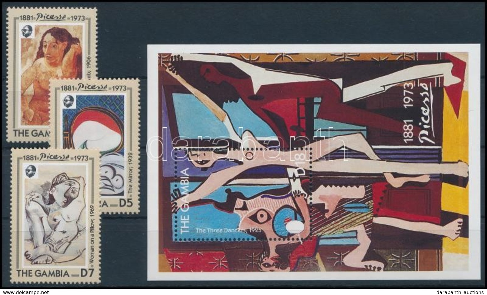 ** 1993 Picasso, Festmény Sor + Blokk,
Picasso, Painting Set + Block
Mi 1750-1752 + Mi 207 - Other & Unclassified