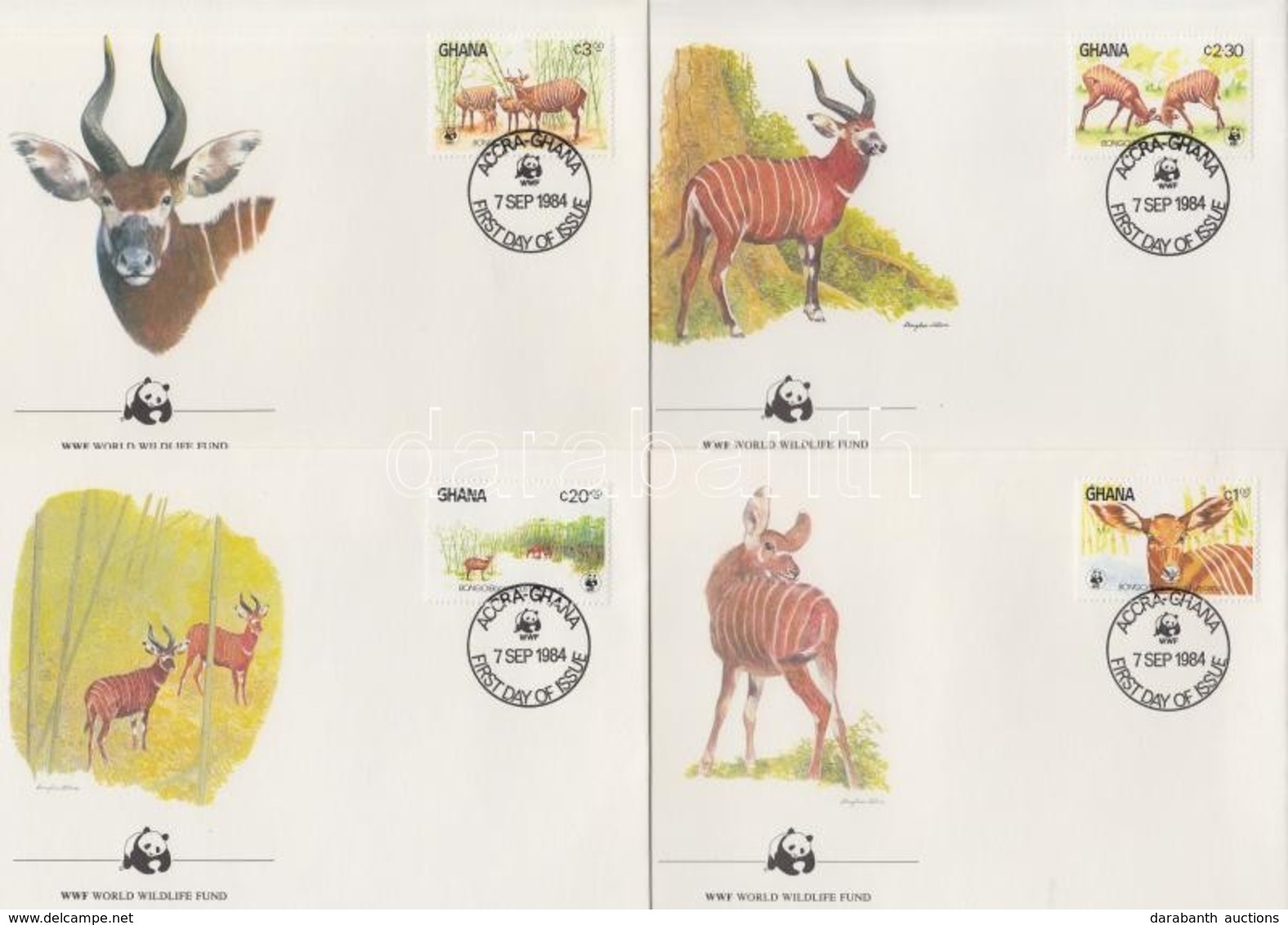 1984 WWF Bongo Sor Mi 1060-1063 FDC-n - Other & Unclassified