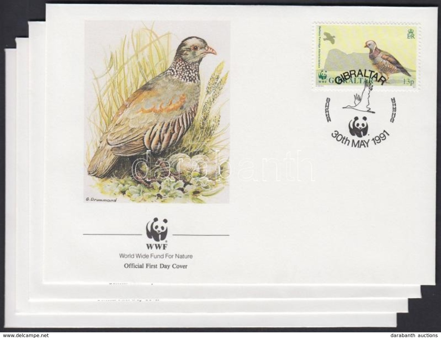 1991 WWF: Madarak Sor  Mi 619-622 4 Db FDC-n - Andere & Zonder Classificatie