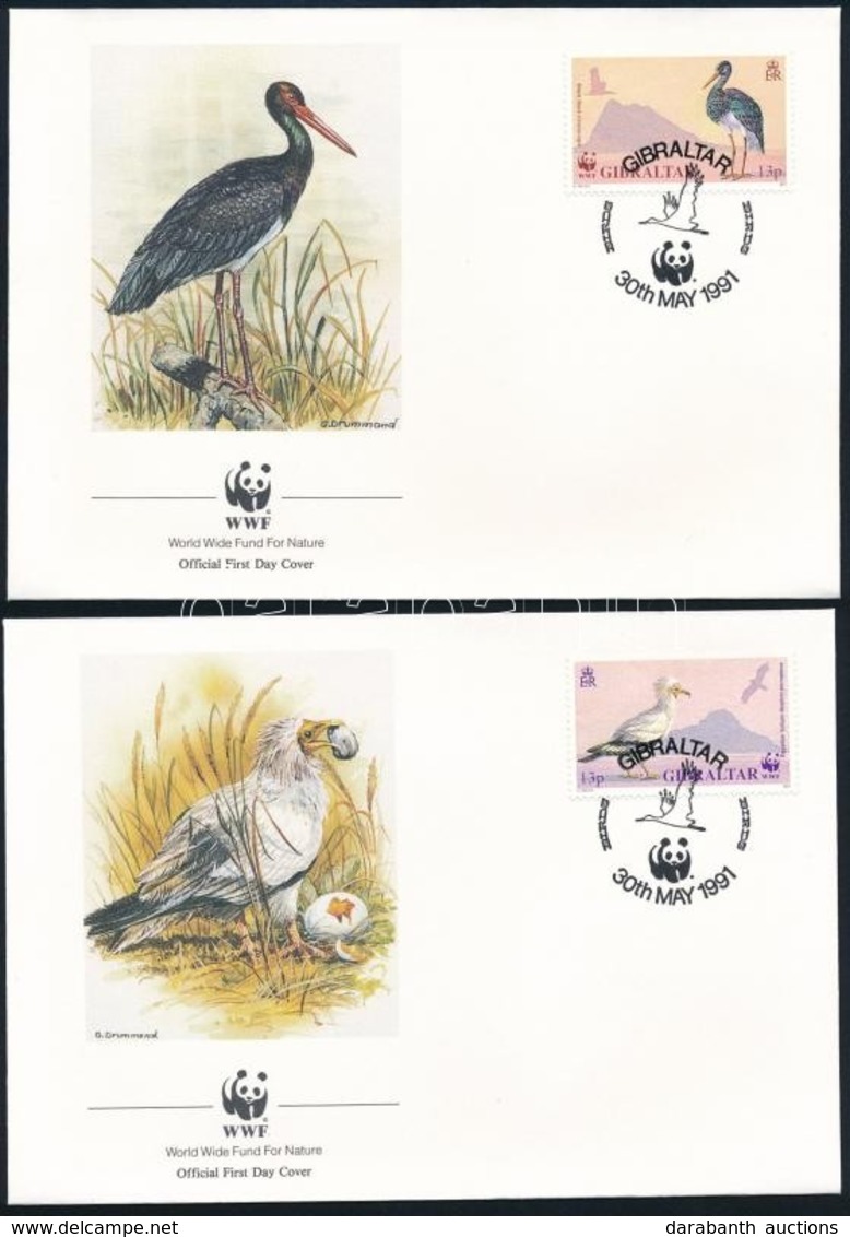 1991 WWF: Madarak Sor 4 Db FDC-n Mi 619-622 - Other & Unclassified