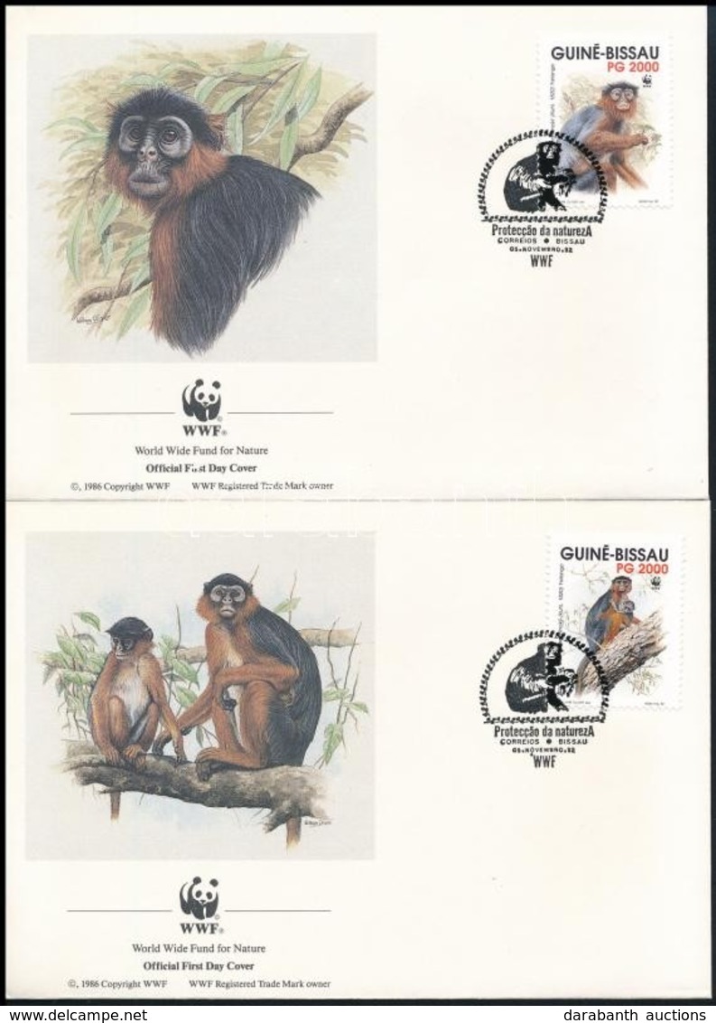 1992 WWF: Majom Sor Mi 1185-1188 4 Db FDC-n - Other & Unclassified