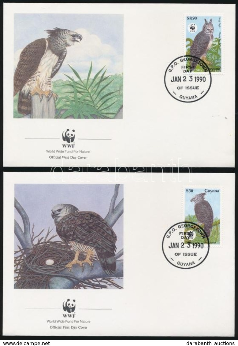 1990 WWF: Hárpia Sor 4 FDC-n Mi 3077-3080 - Other & Unclassified