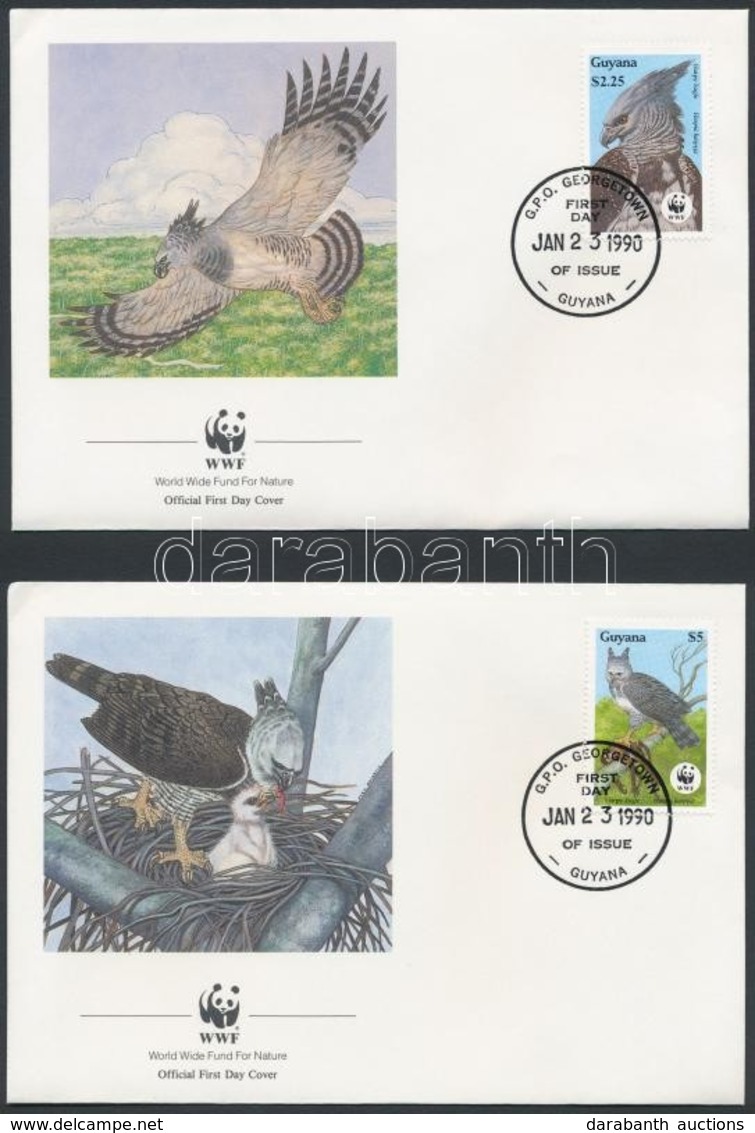 1990 WWF: Madarak Sor Mi 3077-3080 4 Db FDC - Other & Unclassified