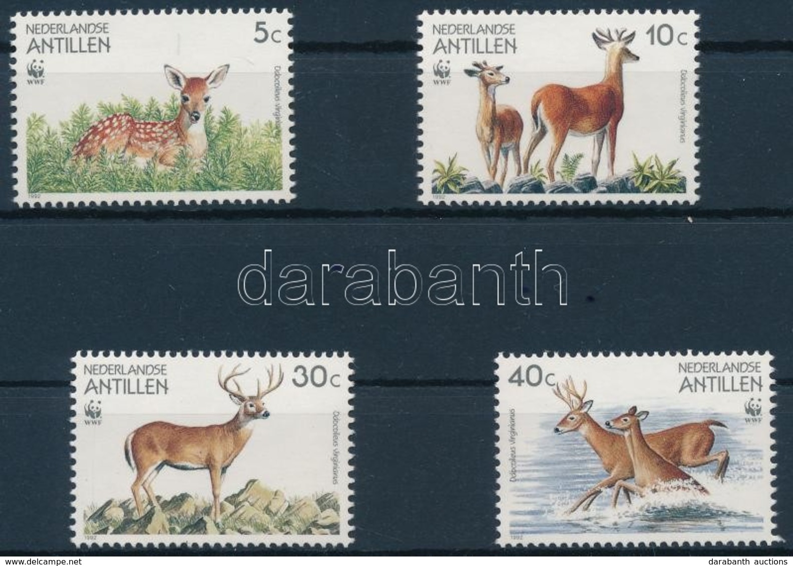 ** 1992 WWF: Szarvasok Sor  4 FDC-n + A Sor WWF-es értékei  Mi 739-742 - Other & Unclassified