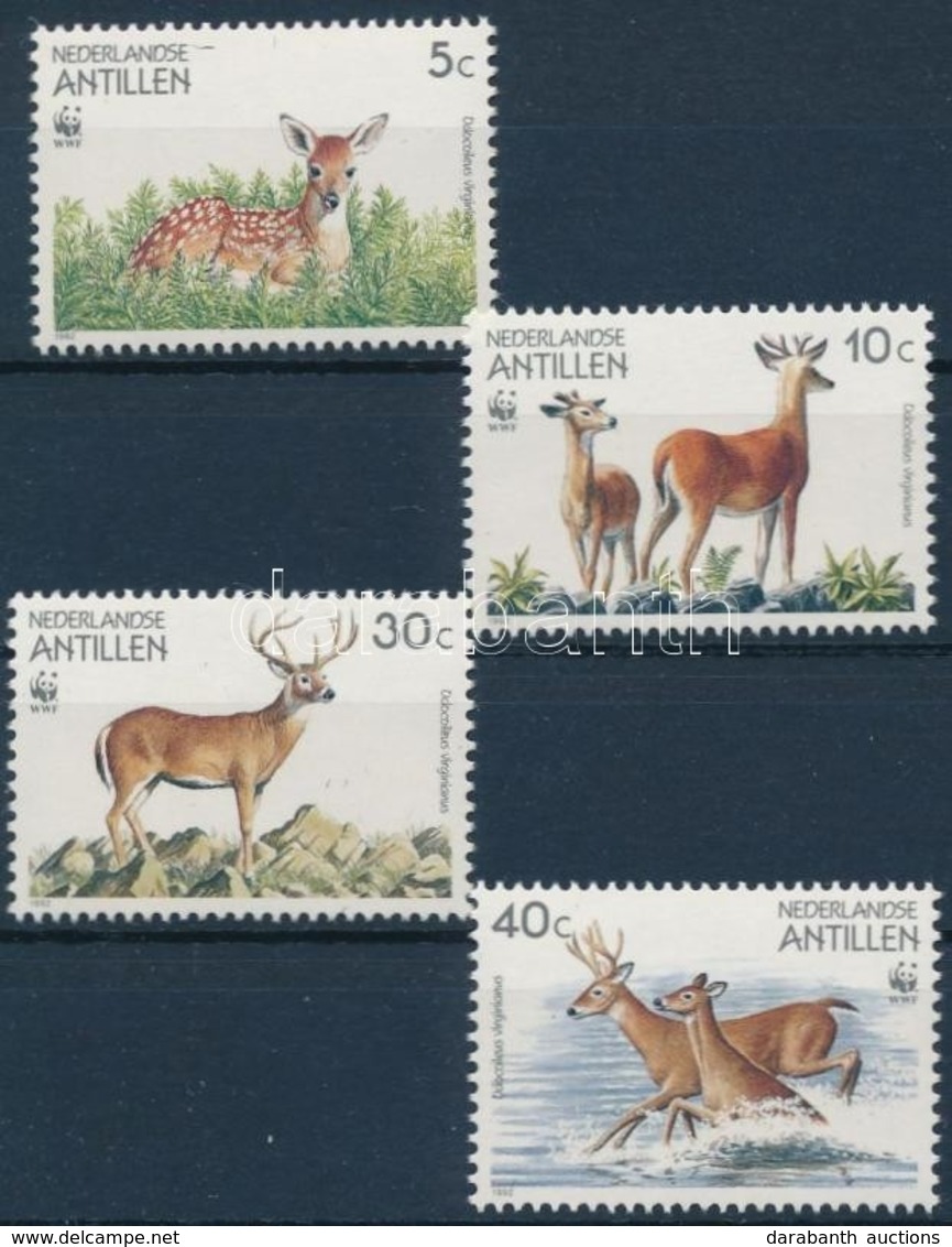 ** 1992 WWF: Szarvasok Sor  4 FDC-n + A Sor WWF-es értékei  Mi 739-742 - Other & Unclassified