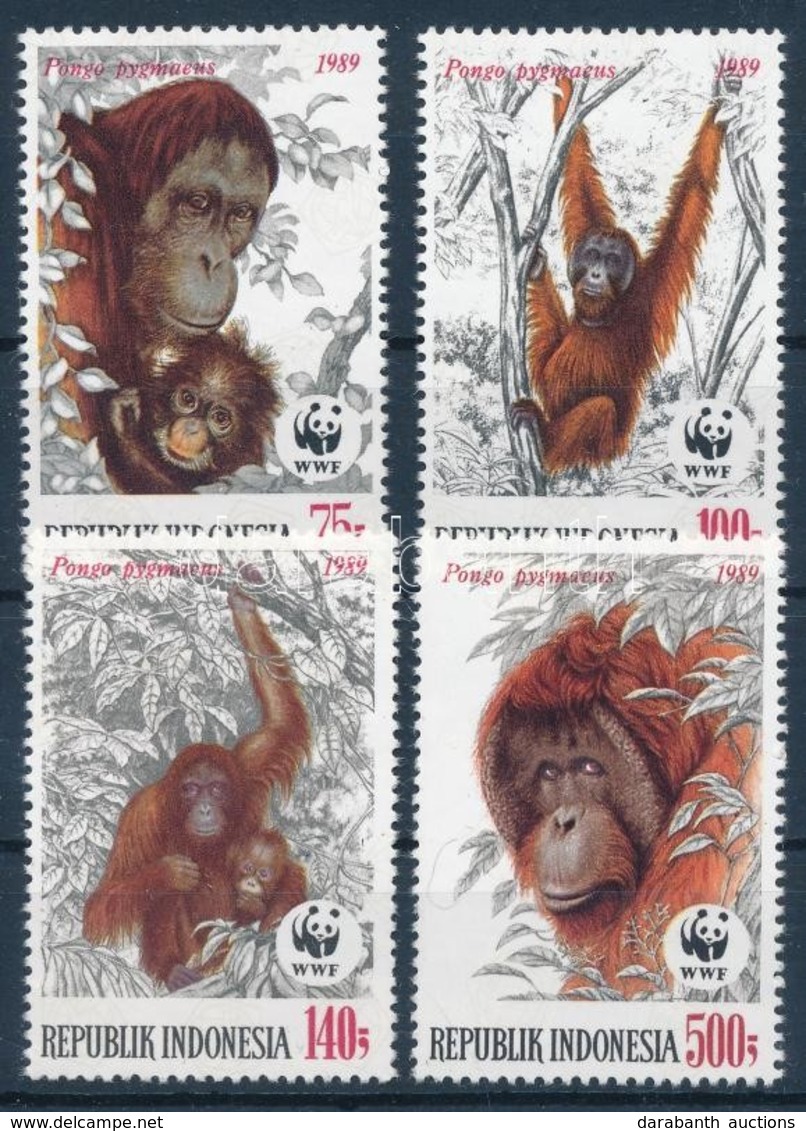 ** 1989 WWF: Orángután Sor + 4 Db FDC Mi 1291-1294 - Altri & Non Classificati