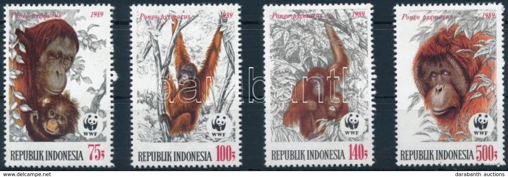 ** 1989 WWF: Orangután Sor Mi 1291-1294 - Other & Unclassified