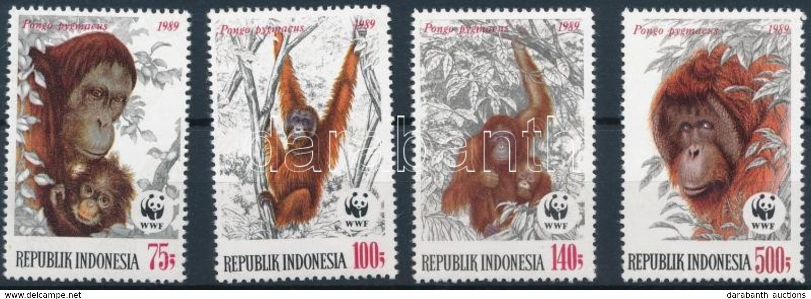 ** 1989 WWF: Orangután Sor Mi 1291-1294 - Other & Unclassified