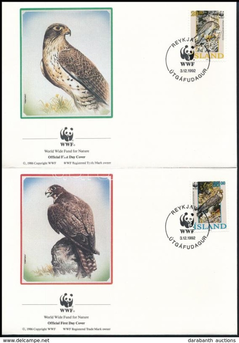 1992 WWF: Északi Sólyom Sor Mi 776-779 4 Db FDC-n - Other & Unclassified