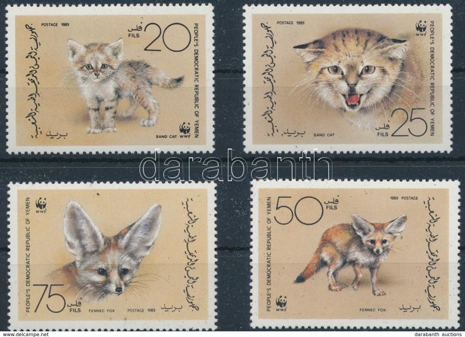 ** 1989 WWF Sivatagi Róka Mi 450-453 - Other & Unclassified