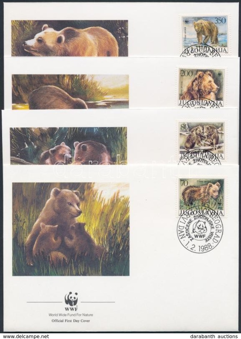 1988 WWF Medve Sor Mi 2260-2263 FDC - Other & Unclassified