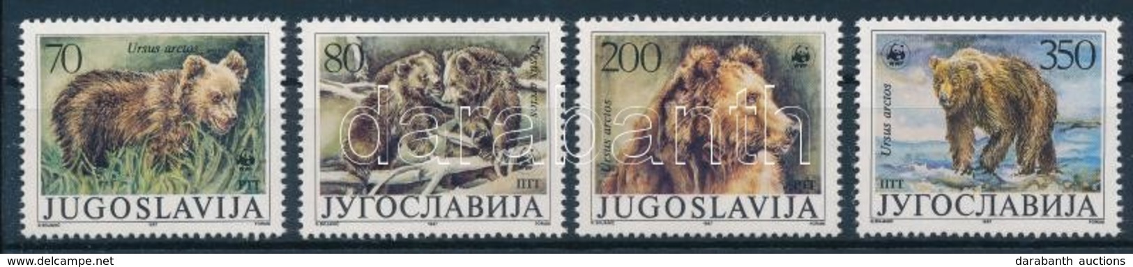 ** 1988 WWF: Barna Medve Sor + 4 Db FDC Mi 2260-2263 - Other & Unclassified