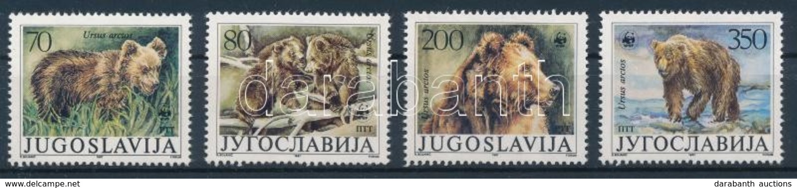 ** 1988 WWF: Barna Medve Sor + 4 Db FDC Mi 2260-2263 - Other & Unclassified