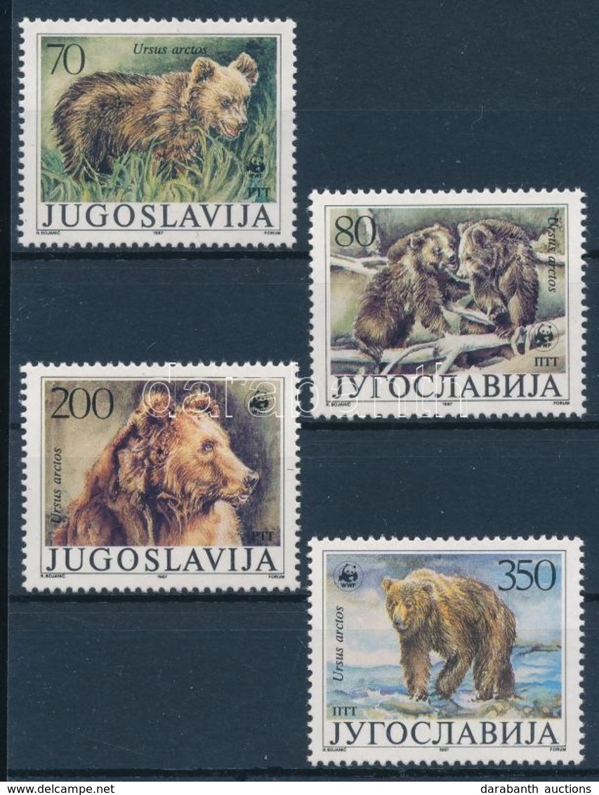 ** 1988 WWF: Barna Medve Sor + 4 Db FDC Mi 2260-2263 - Autres & Non Classés