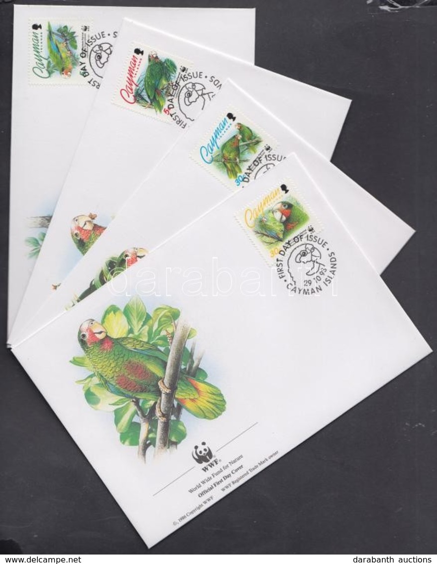 1993 WWF Papagájok Sor Mi 690-693 4 FDC - Other & Unclassified