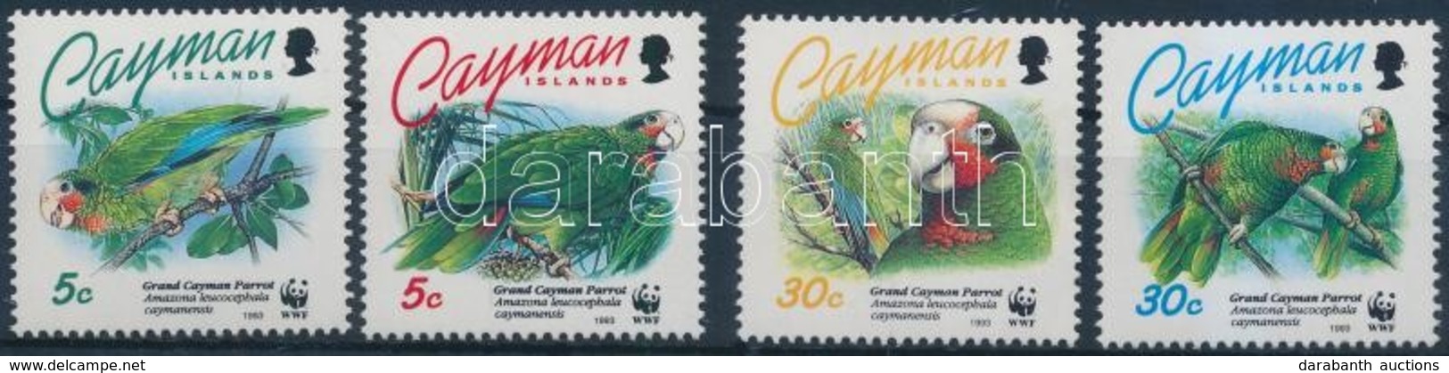 ** 1993 WWF: Papagájok Sor Mi 690-693 + 4 Db FDC (gumihiba/gum Disturbance) - Other & Unclassified