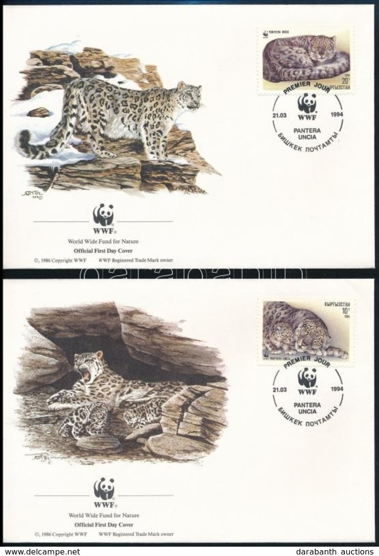 ** 1994 WWF: Hópárduc Sor Mi 22-25 + 4 Db FDC-n - Other & Unclassified