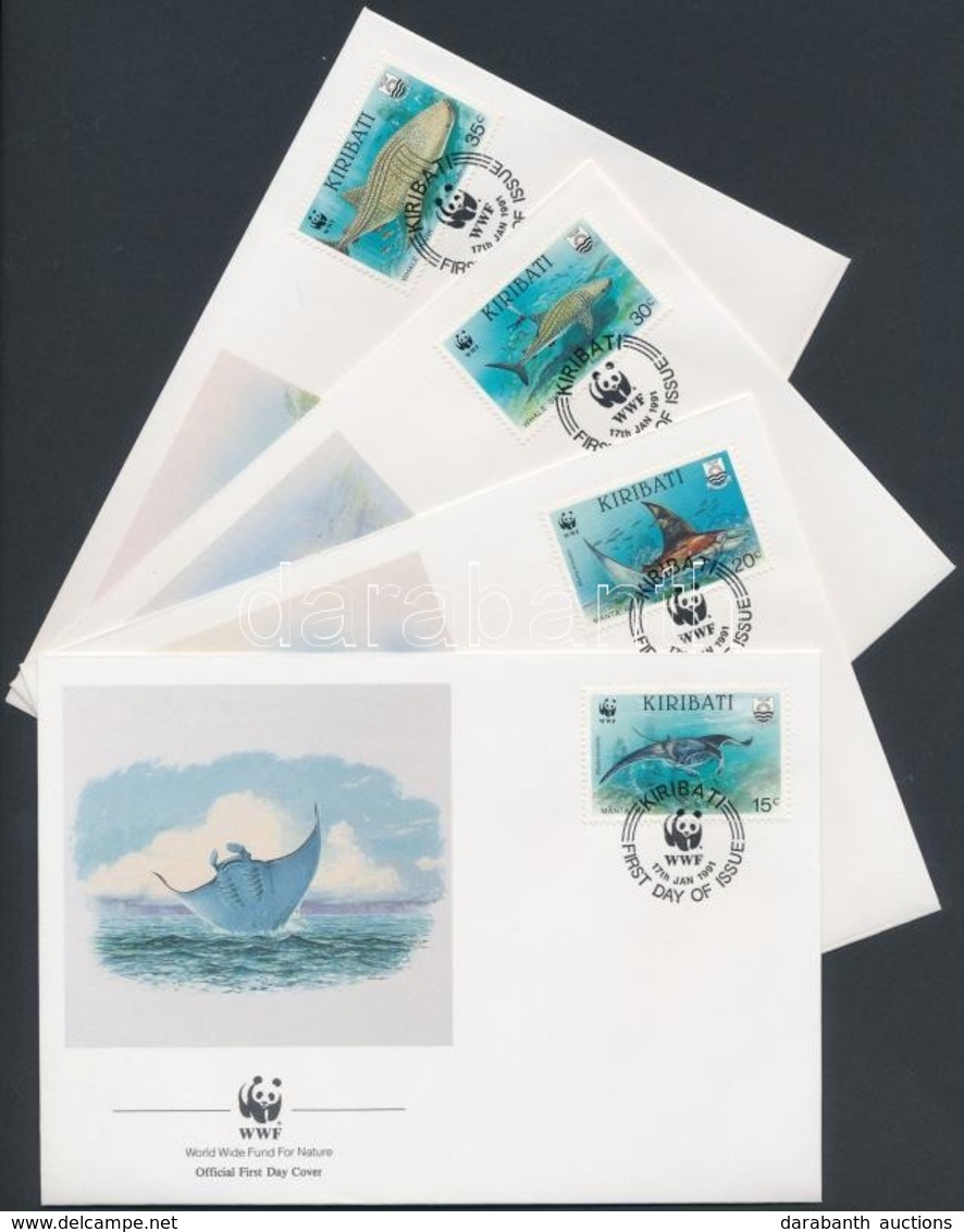 1991 WWF Tengeri állatok Sor Mi 566-569 4 FDC - Other & Unclassified