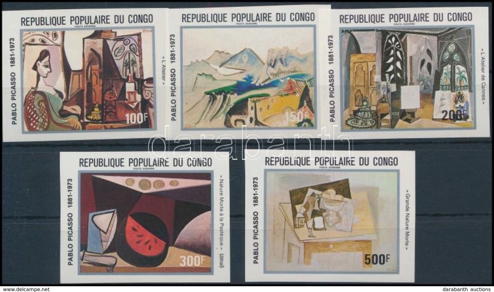 ** 1981 Picasso, Festmény Vágott Sor,
Picasso, Painting Imperforated Set
Mi 827-831 - Other & Unclassified