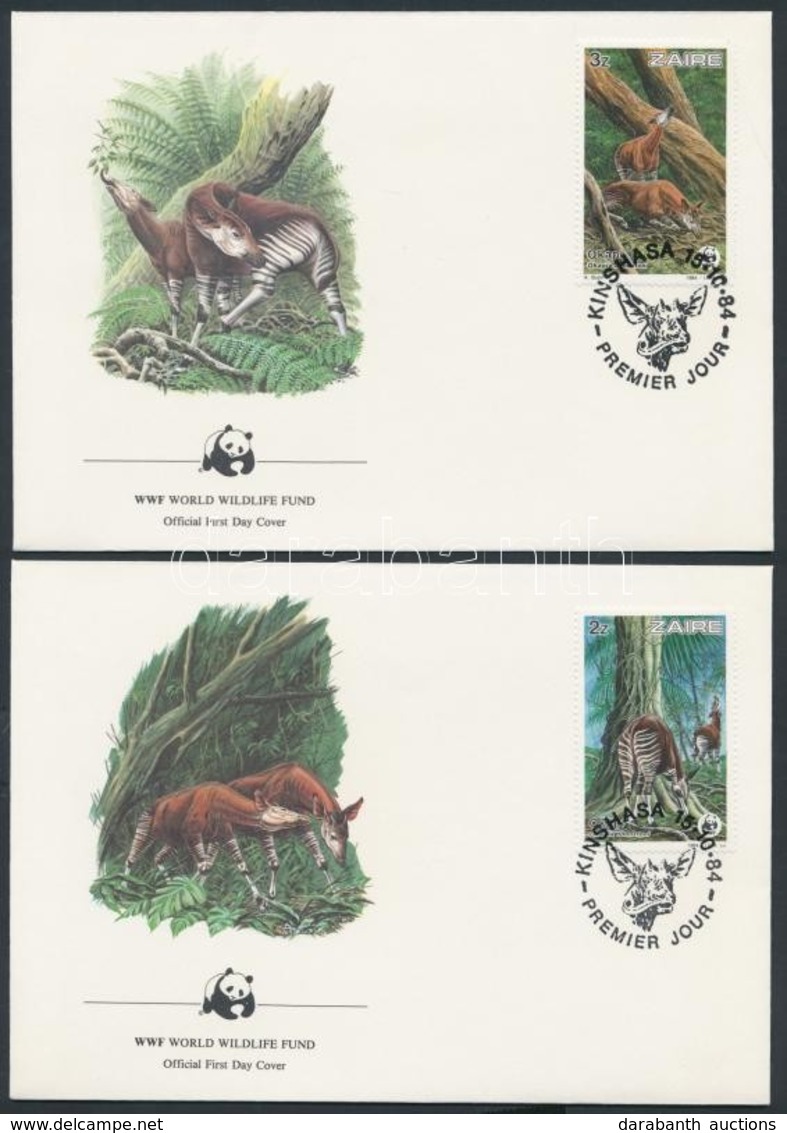 1984 WWF Okapi Sor Mi 875-878 4 FDC - Other & Unclassified