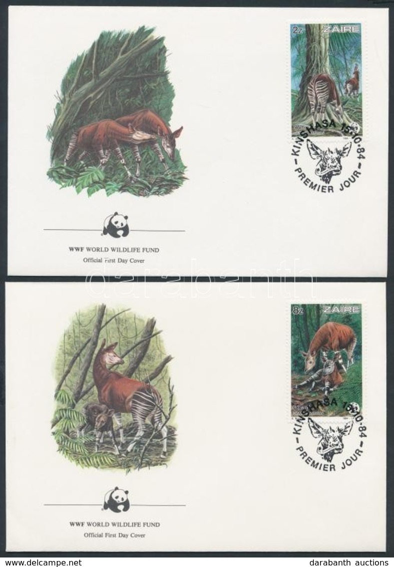 1984 WWF Okapi Sor Mi 875-878 4 FDC - Other & Unclassified