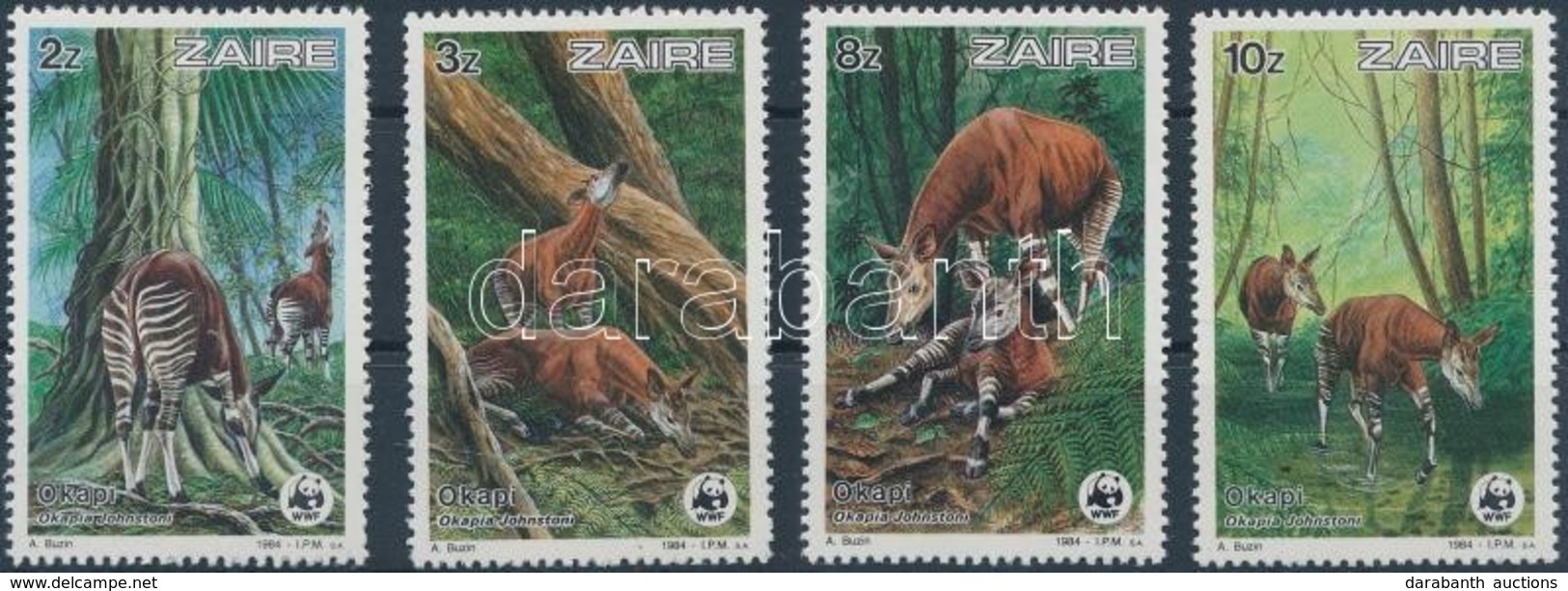 ** 1984 WWF Okapik Sor Mi 875-878 - Other & Unclassified