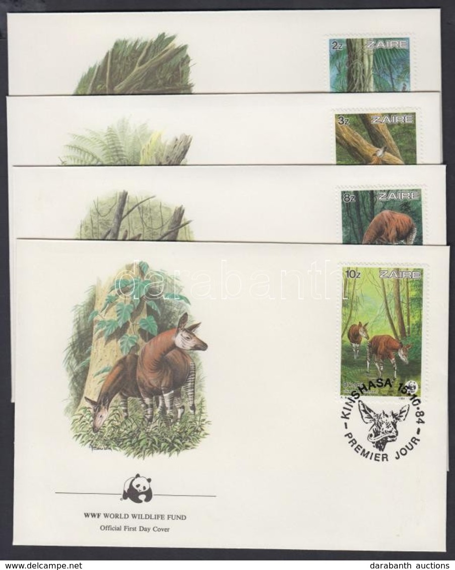 1984 WWF: Okapi Sor 4 Db FDC-n Mi 875-878 - Other & Unclassified