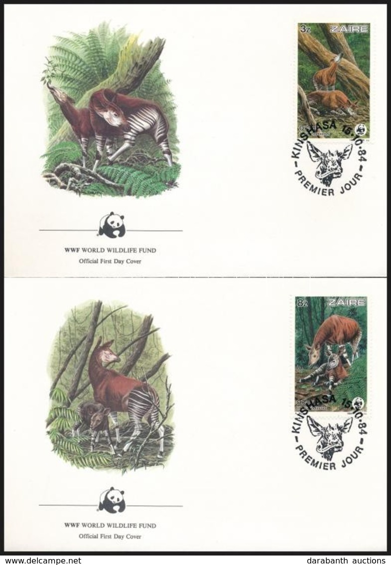 1984 WWF: Okapi Sor 4 Db FDC-n Mi 875-878 - Other & Unclassified