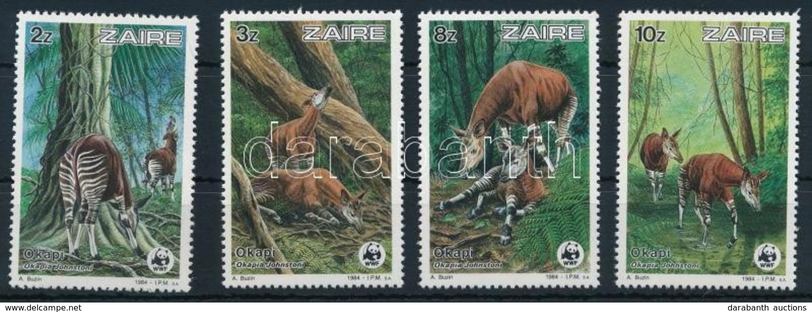 ** 1984 WWF: Okapi Sor Mi 875-878 - Other & Unclassified