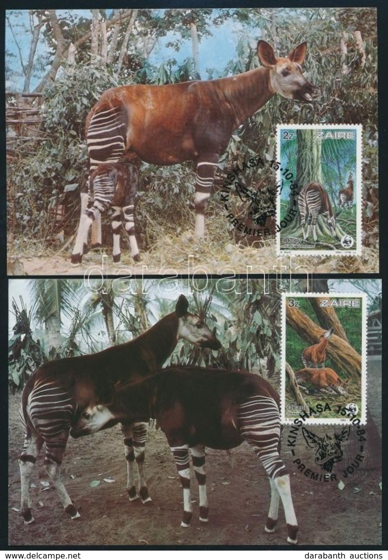 1984 WWF: Okapi Sor Mi 875-878 4 Db CM-en - Other & Unclassified