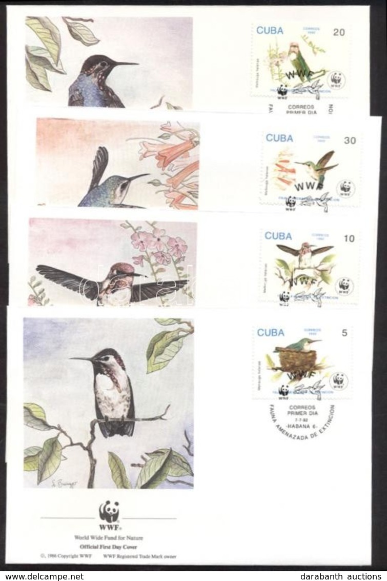 ** 1992 WWF: Méhkolibri Mi 3589-3592 + 4 Db FDC - Other & Unclassified