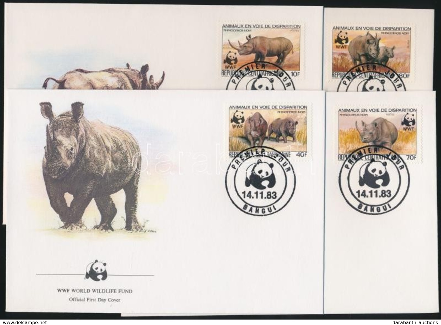 1983 WWF Orrszarvúk Sor Mi 985-988 A 4 FDC - Other & Unclassified