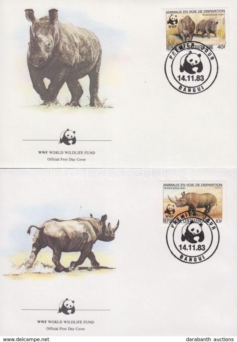 1983 WWF Orrszarvúk Sor Mi 985A-988A 4 FDC-n - Other & Unclassified