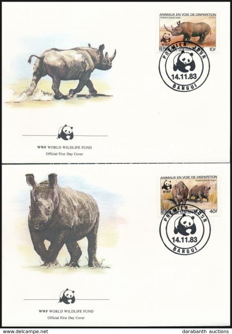 1983 WWF: Keskenyszájú Orrszarvú Sor 4 Db FDC-n Mi 985-988 A - Other & Unclassified