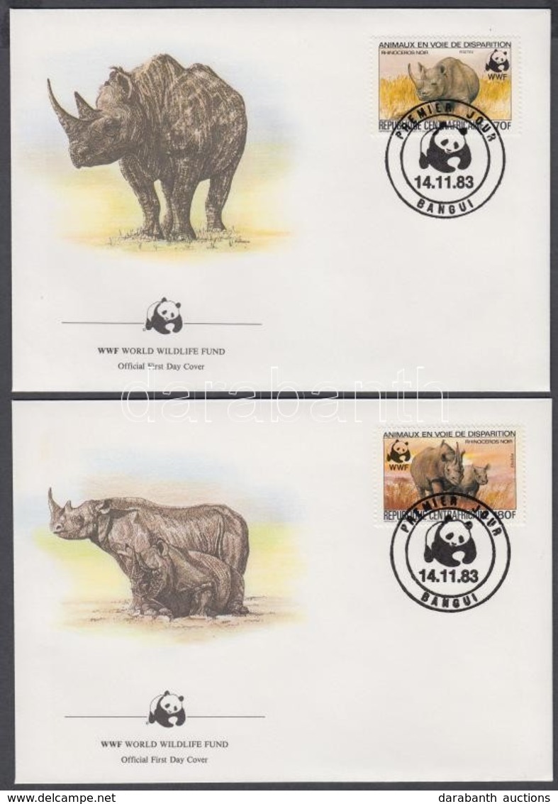 1983 WWF: Orrszarvúk Sor 4 Db FDC-n Mi 985 A-988 A - Other & Unclassified