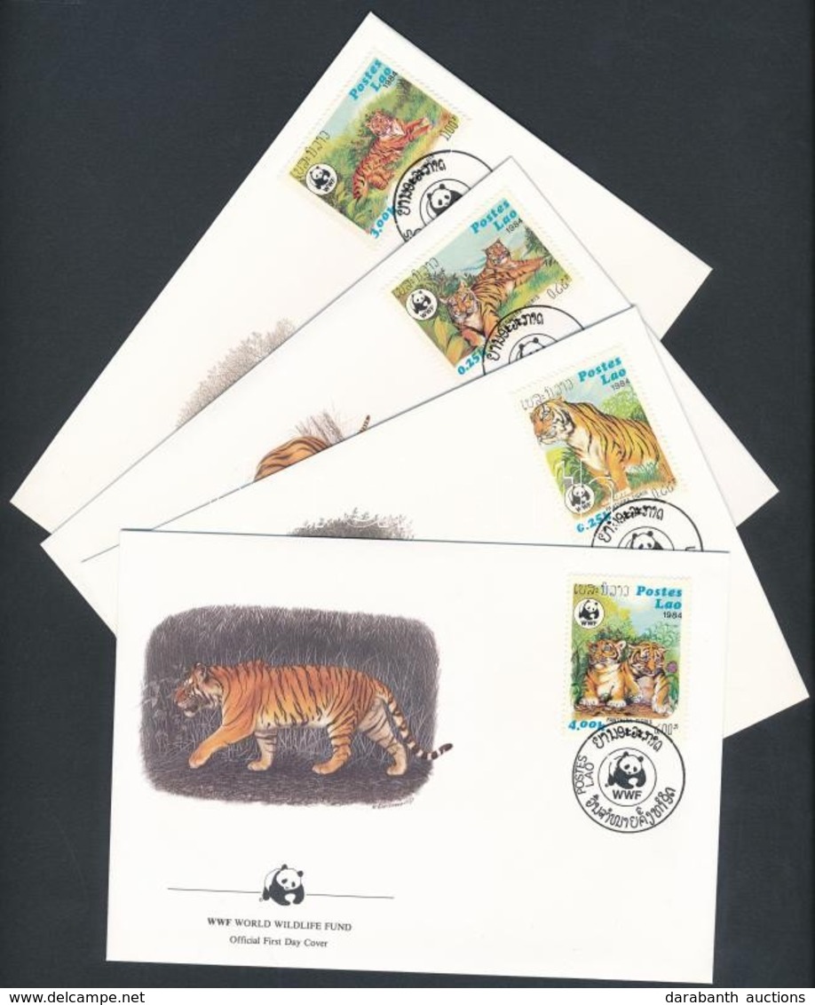 1984 WWF Tigris Sor Mi 706-709 4 FDC - Other & Unclassified