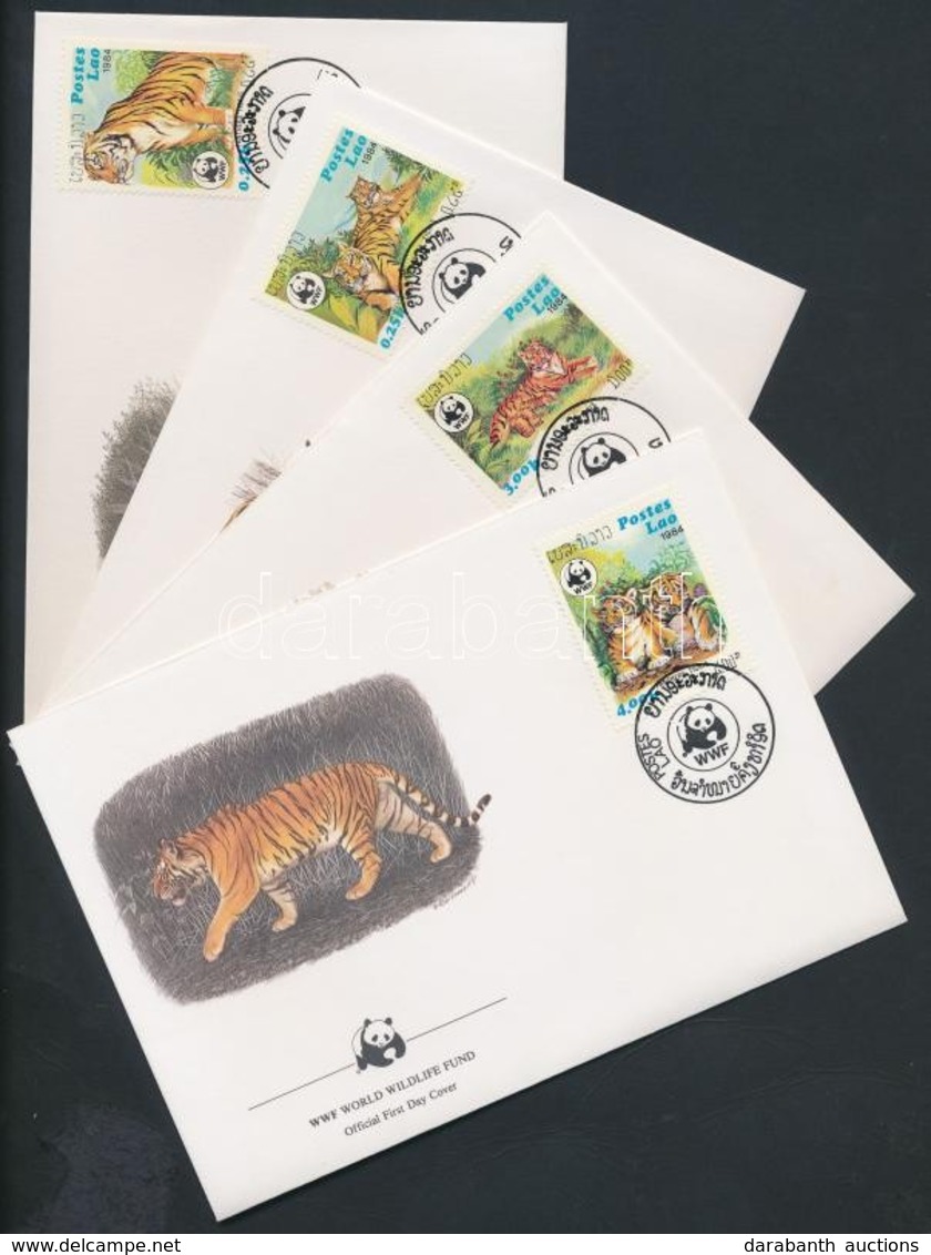 1984 WWF Tigris Sor Mi 706-709 4 FDC - Other & Unclassified