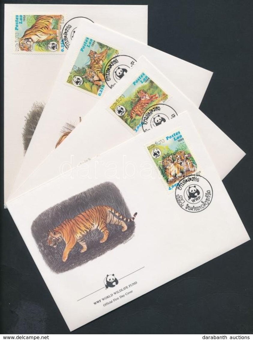 1984 WWF Tigris Sor Mi 706-709 4 FDC - Other & Unclassified