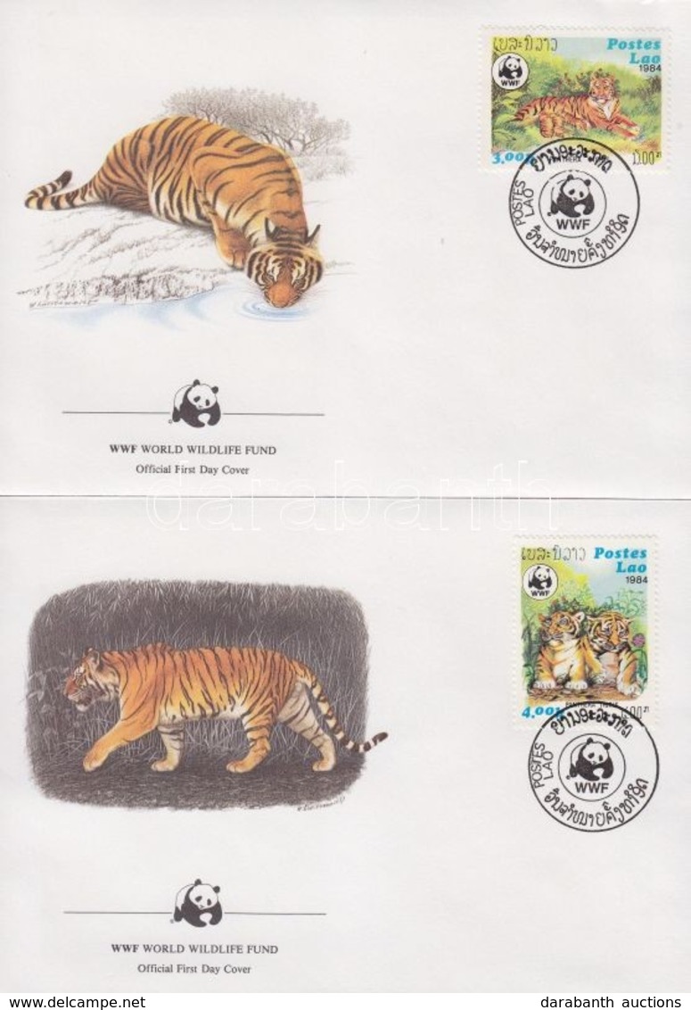 1984 WWF Tigris Sor Mi 706-709 4 FDC-n - Other & Unclassified