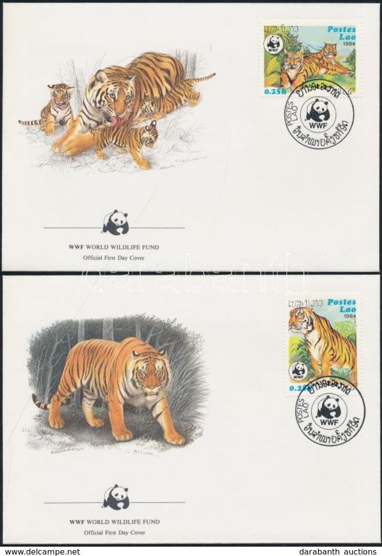 1984 WWF: Tigris Sor Mi 706-709 4 Db FDC-n - Otros & Sin Clasificación