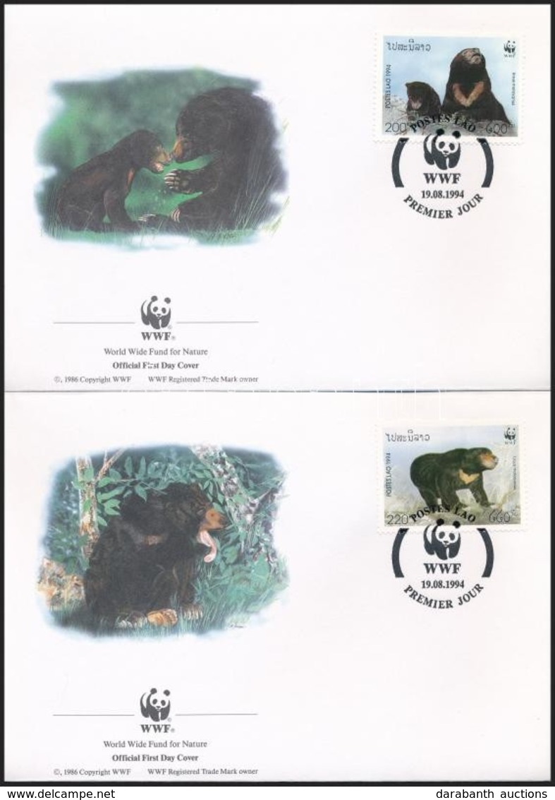 1994 WWF Maláj Medve Sor  4 Db FDC-n Mi 1410-1413 - Other & Unclassified