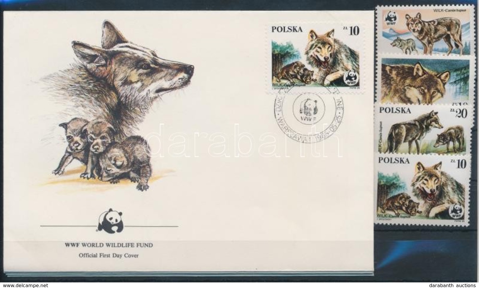 ** 1985 WWF Farkasok Sor + 4 Db FDC Mi 2975-2978 - Other & Unclassified