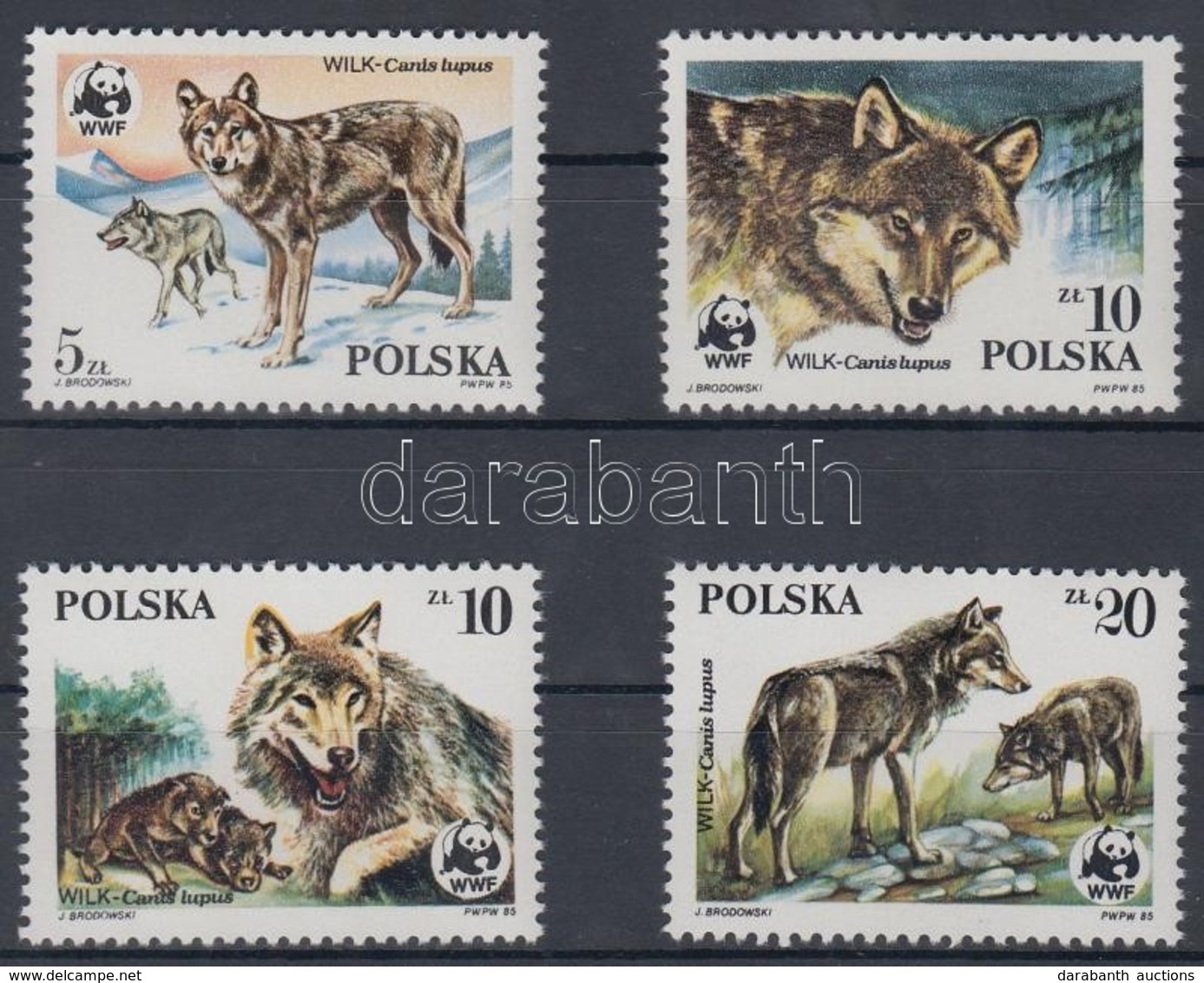 ** 1985 WWF: Farkasok Sor + 4 Db FDC és CM Mi 2975-2978 - Other & Unclassified