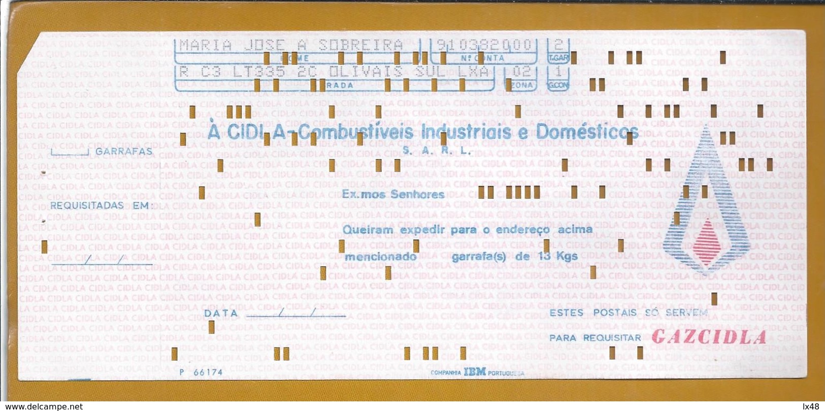 Postal RSF (Resposta Sem Franquia) Da Cidla - Combustíveis Industriais E Domésticos. CIDLA Postal RSF. Gascidla. 2sc - Gas