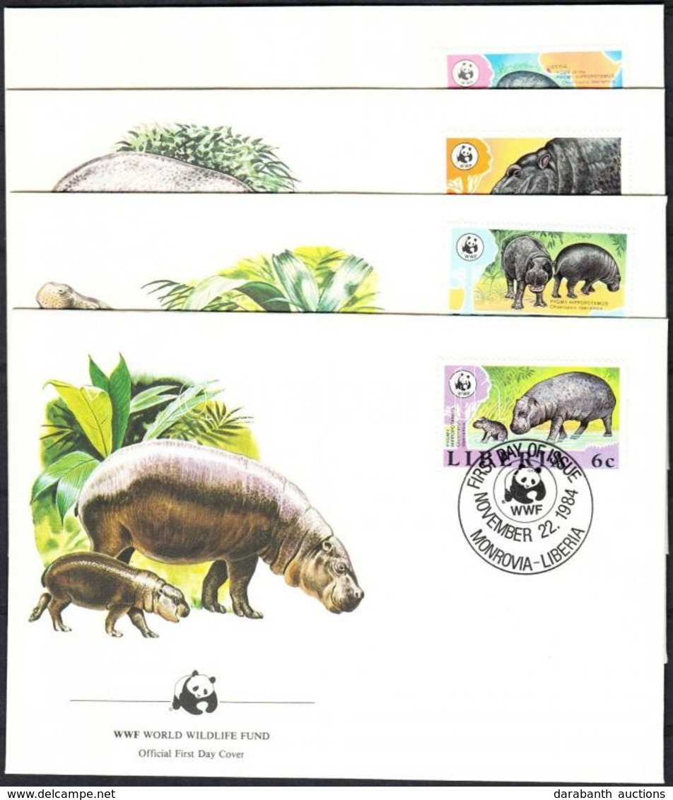 1984 WWF Törpevíziló Sor Mi 1315-1318 4 FDC - Other & Unclassified