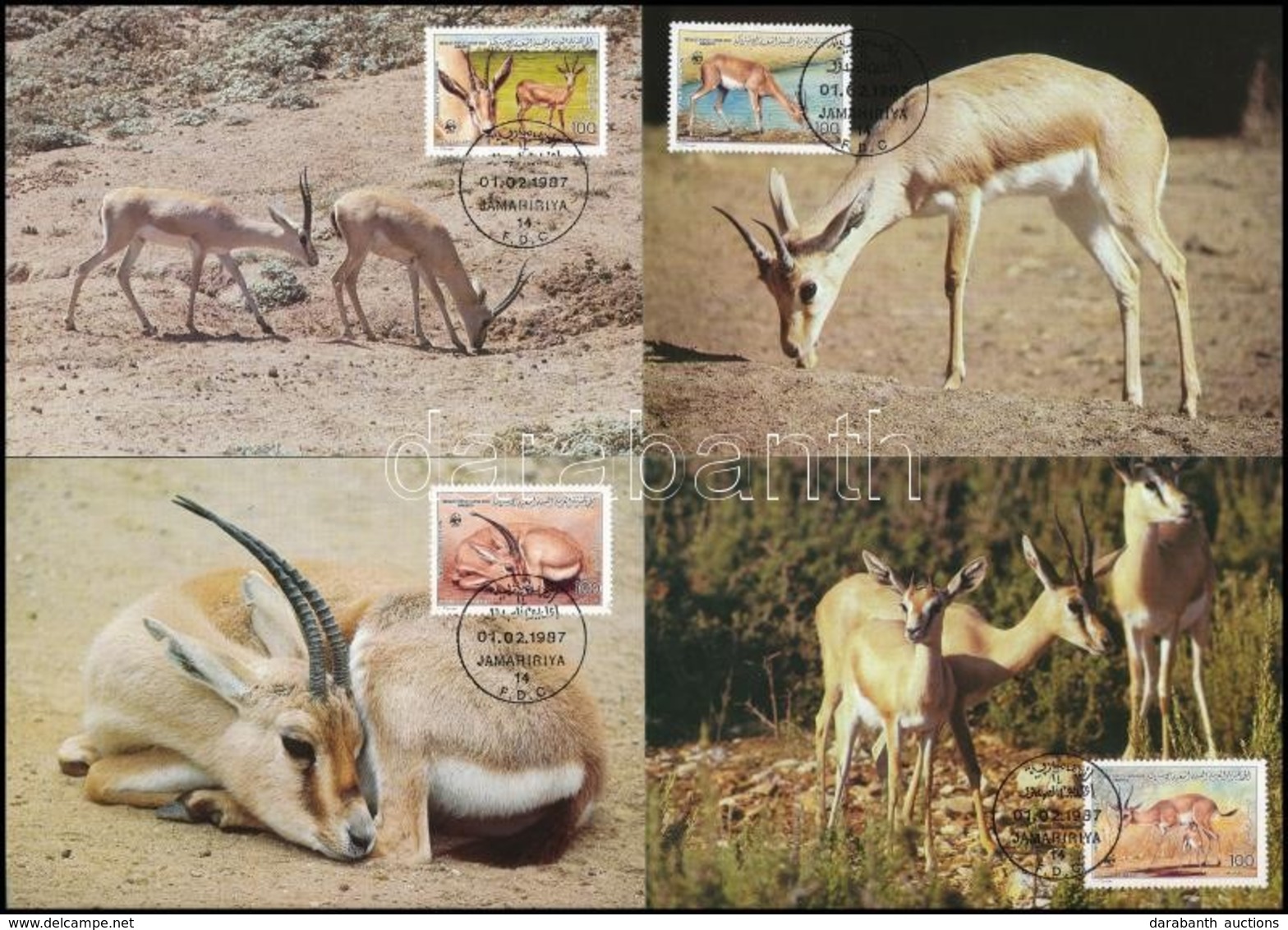 1987 WWF: Gazella Sor 4 Db CM-en Mi 1753-1756 - Other & Unclassified