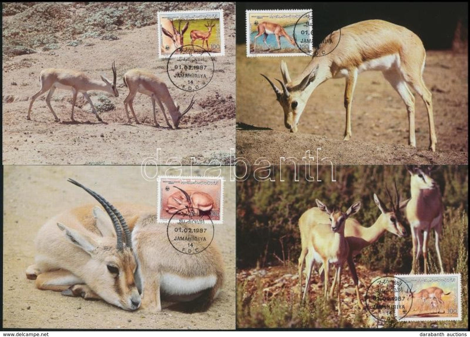 1987 WWF: Gazella Sor 4 Db CM-en Mi 1753-1756 - Other & Unclassified