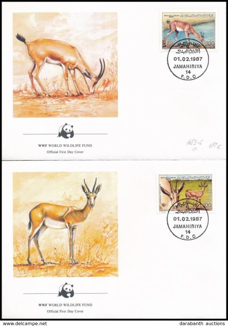 1987 WWF: Gazella Sor 4 Db FDC-n Mi 1753-1756 - Other & Unclassified